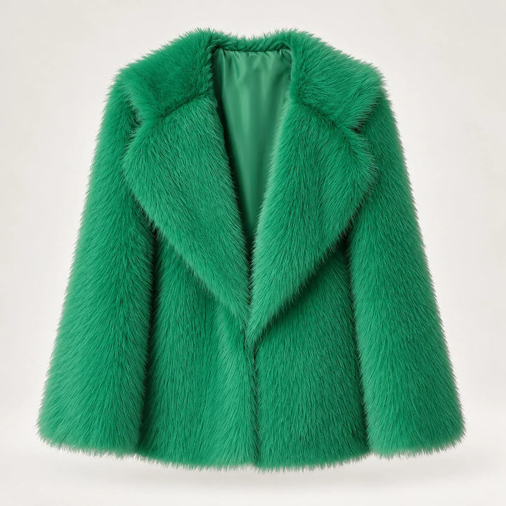 Neravessa Lapel Coat — Green (apparel solo)