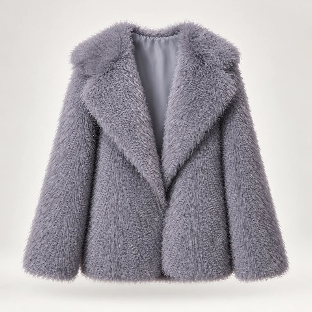 Neravessa Lapel Coat — Grey (apparel solo)