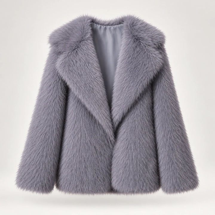 Neravessa Lapel Coat — Grey (apparel solo)