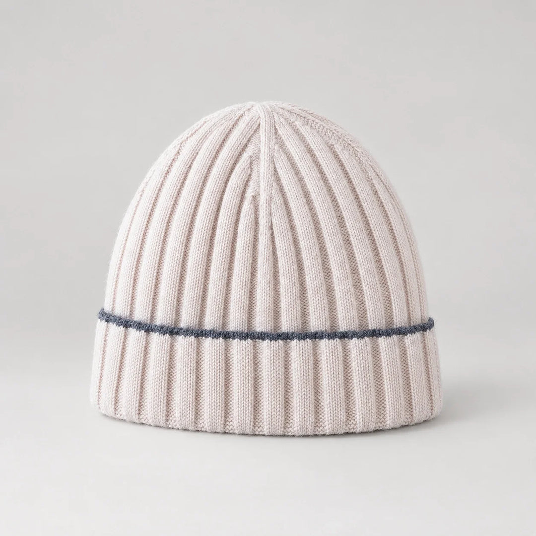 Dalton Wool Beanie — Ivory (headwear solo front)