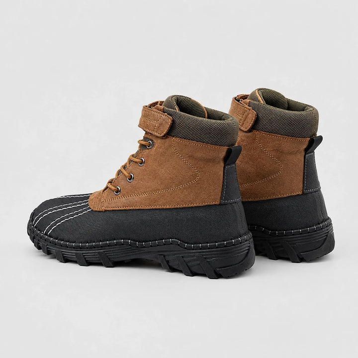 Broden Leather Duck Boots — Khaki (mens shoe angle)