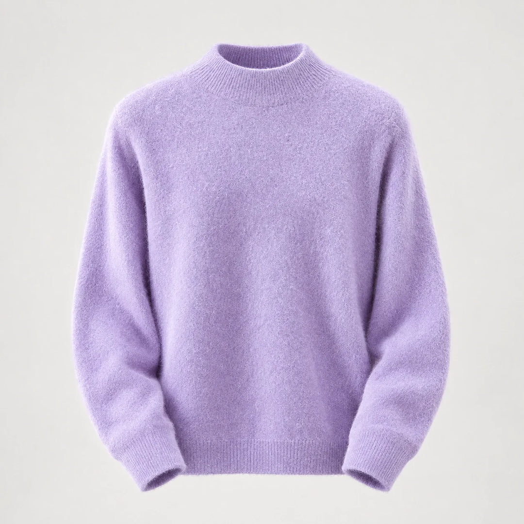 Halvern Cashmere Crewneck Sweater — Lavender (apparel solo)