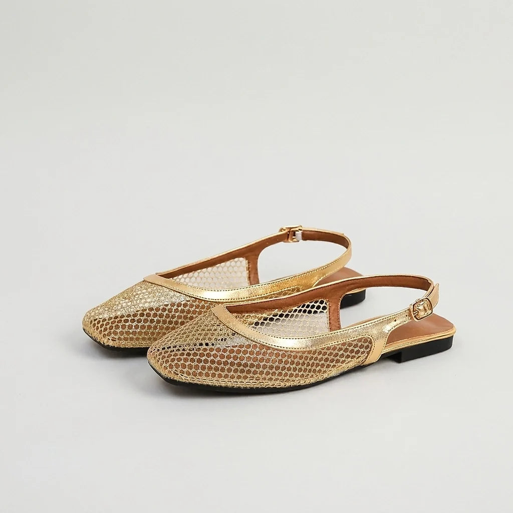 Lumi Mesh Slingback Flat Sandals