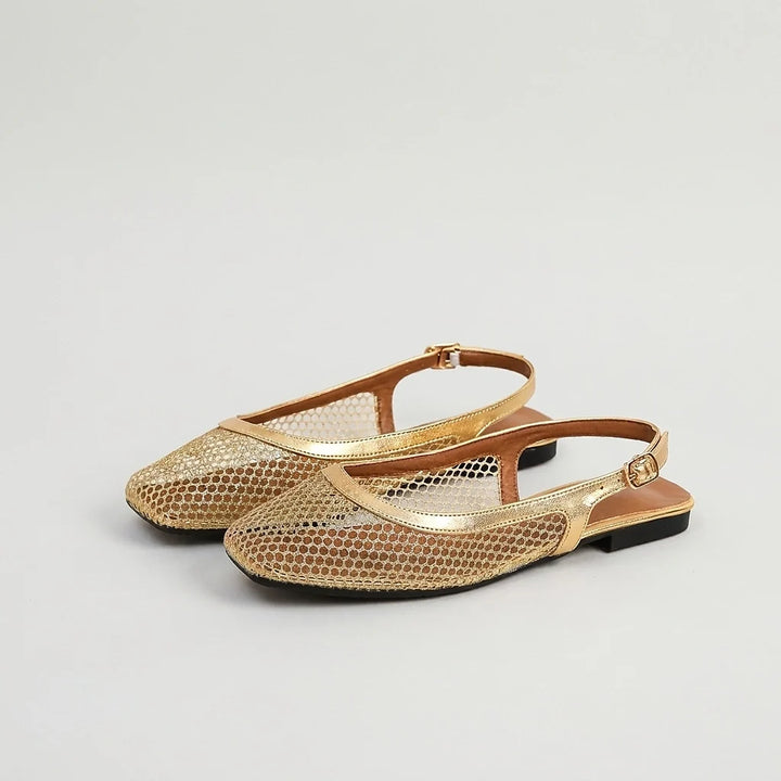 Lumi Mesh Slingback Flat Sandals