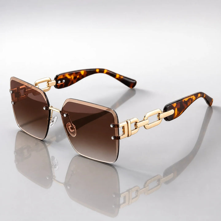 Delara Riviera Sunglasses — Leopard Brown (sunglasses hero)