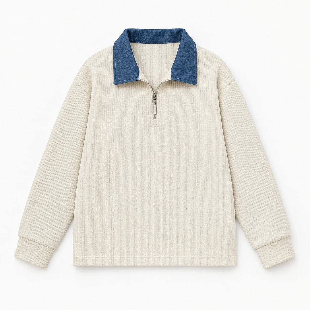 Darsenne Knit Sweater — Light Beige (apparel solo)