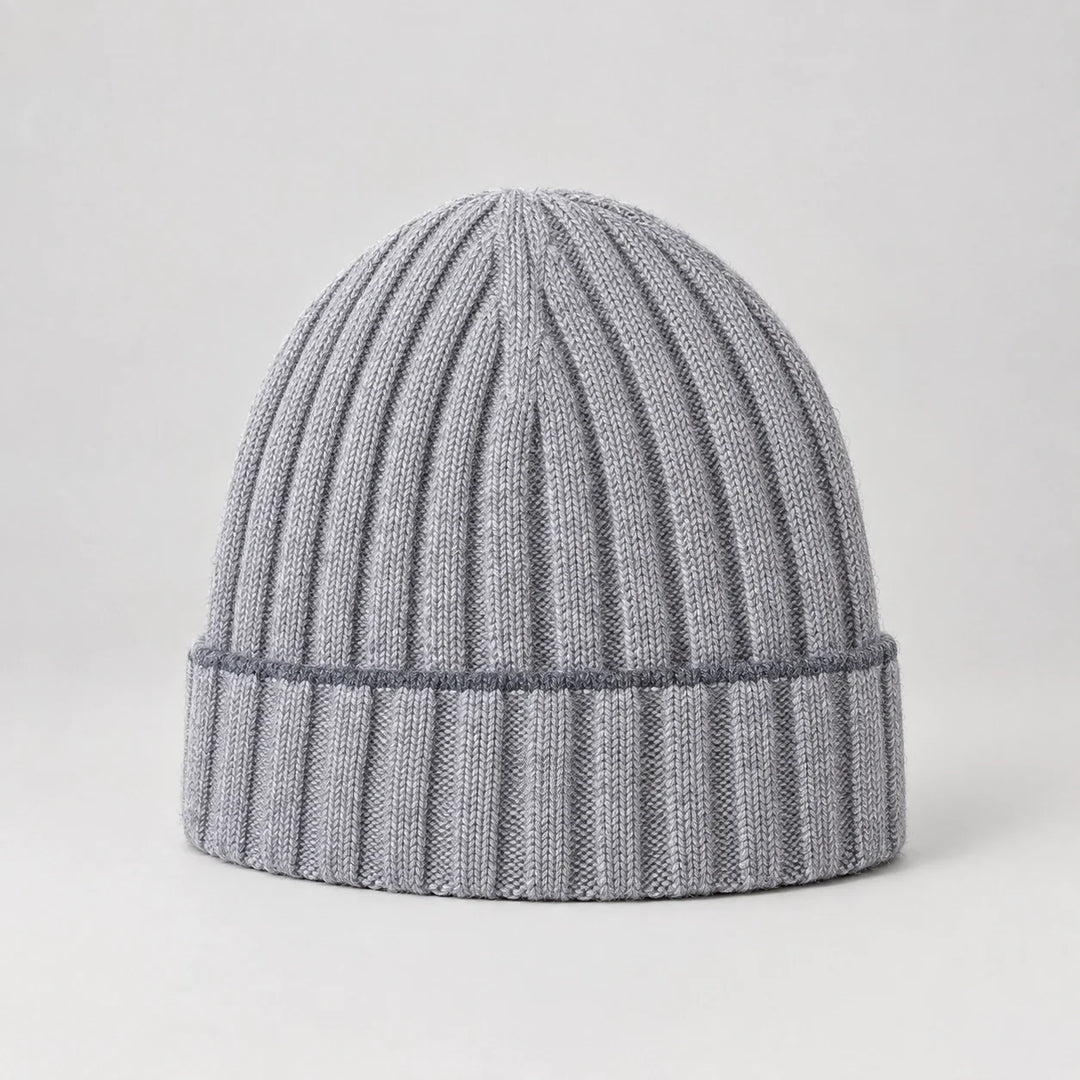 Dalton Wool Beanie — Light Gray (headwear solo front)