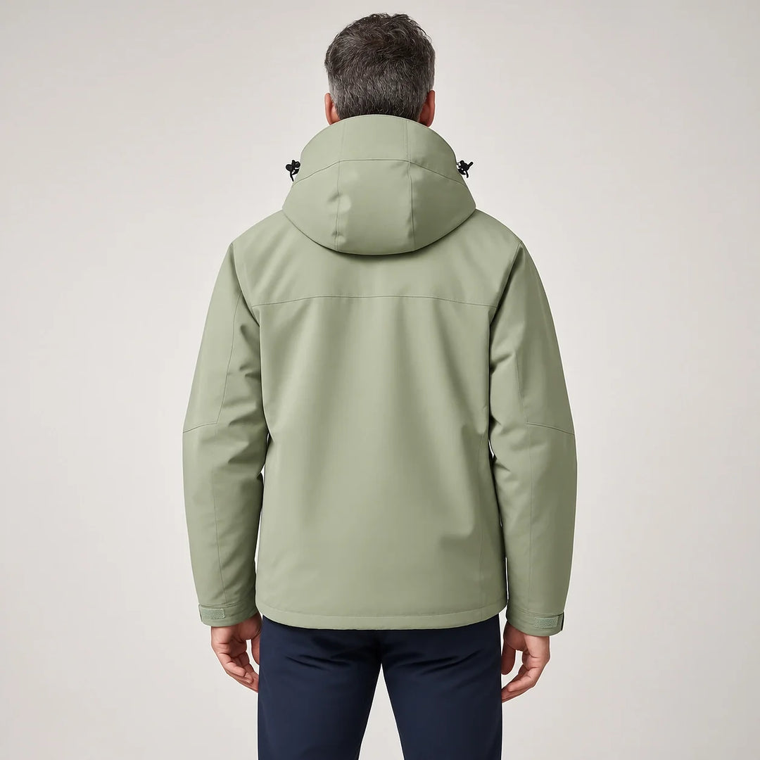 Draven Fleece Lined Jacket — Olive (apparel back)