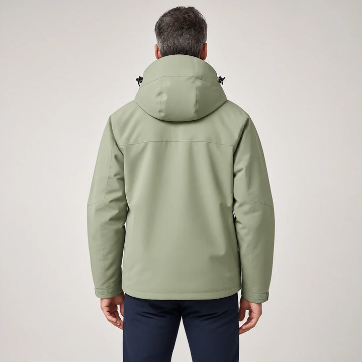 Draven Fleece Lined Jacket — Olive (apparel back)