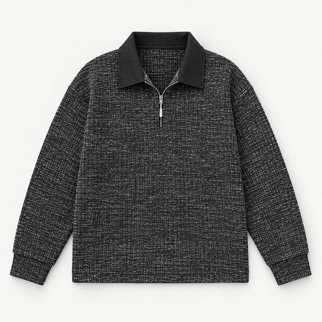 Darsenne Knit Sweater — Polar Black (apparel solo)