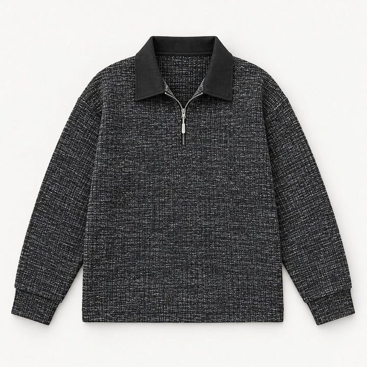 Darsenne Knit Sweater — Polar Black (apparel solo)