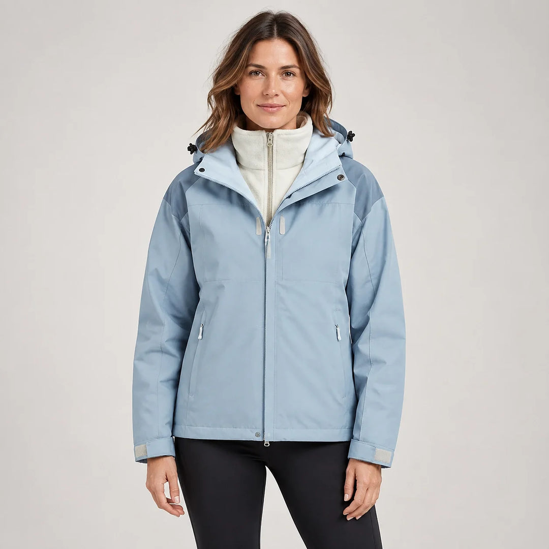 Brindal Hooded Shell Jacket — Sky Blue (apparel front)