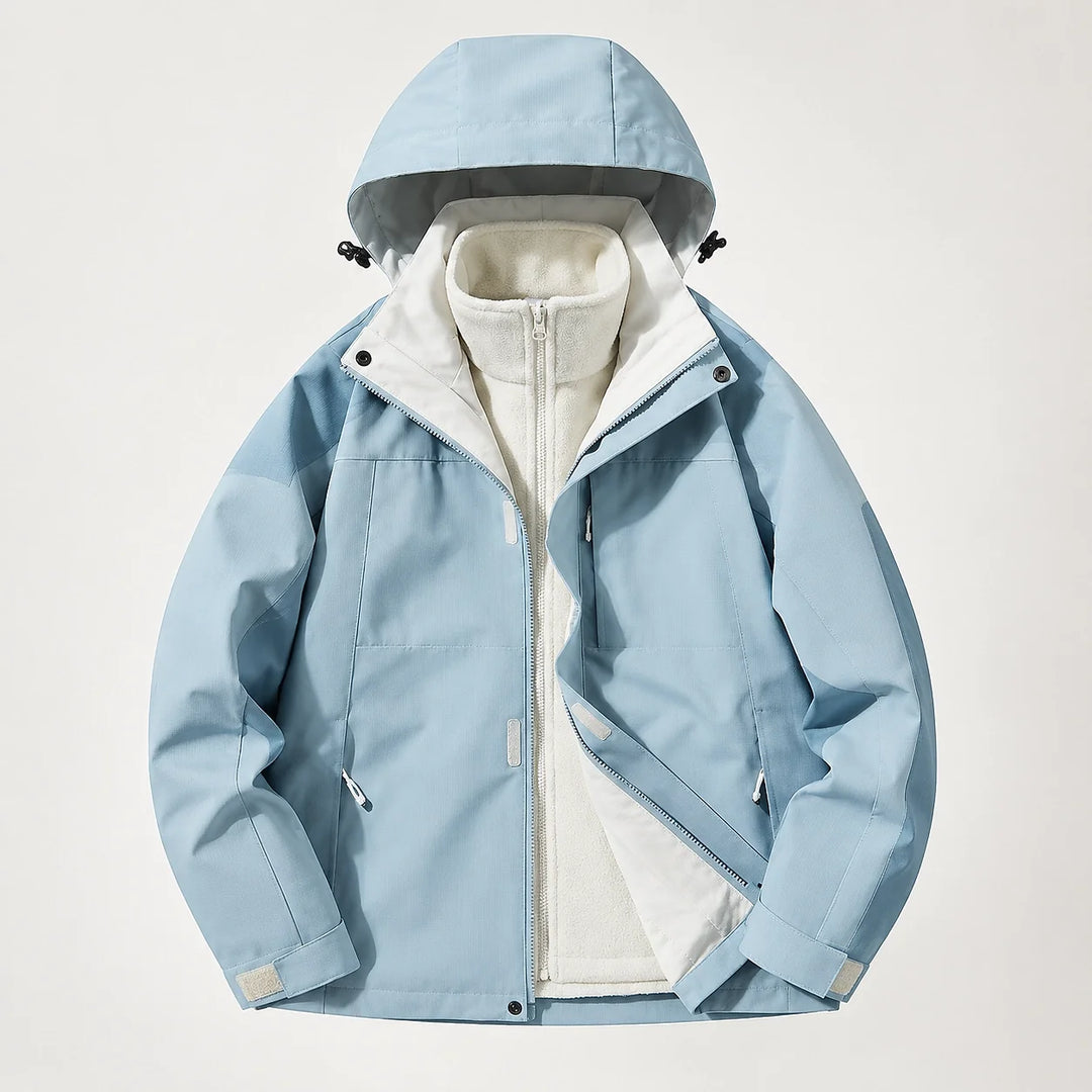 Brindal Hooded Shell Jacket — Sky Blue (apparel solo)