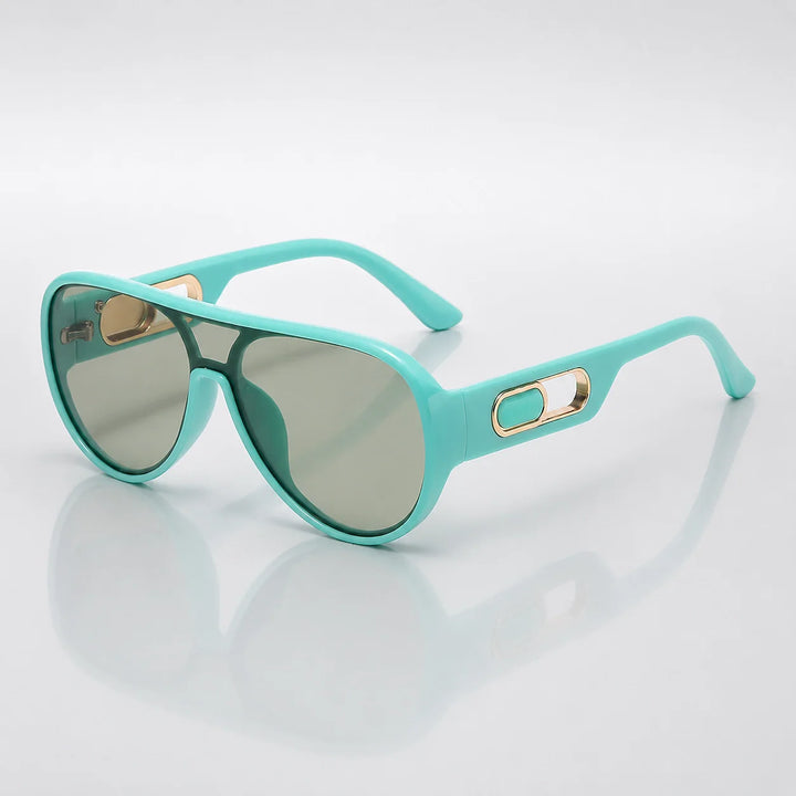 Quelra Toad Sunglasses — Translucent Green Frame Green Film C3 (sunglasses hero)