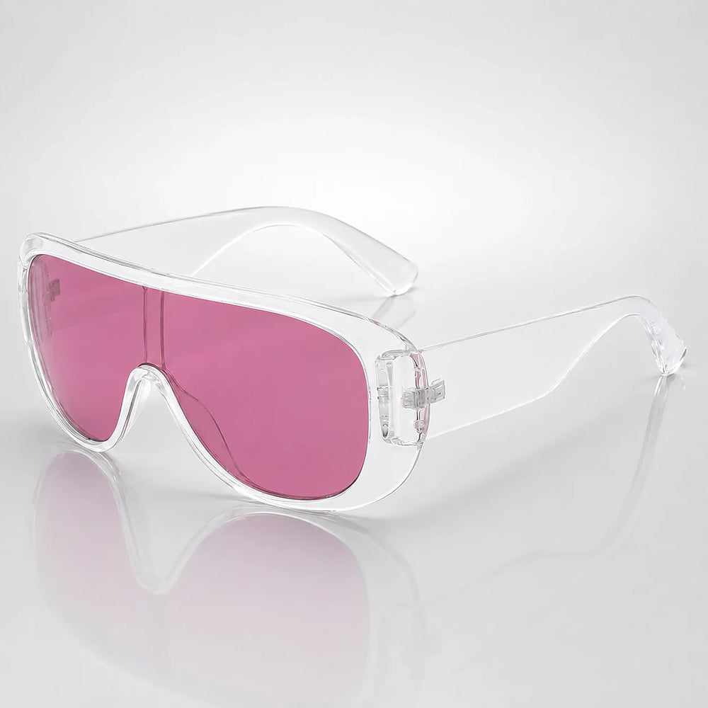 Quelto Riviera Sunglasses — Transparent Frame Wine Red Film (sunglasses hero)