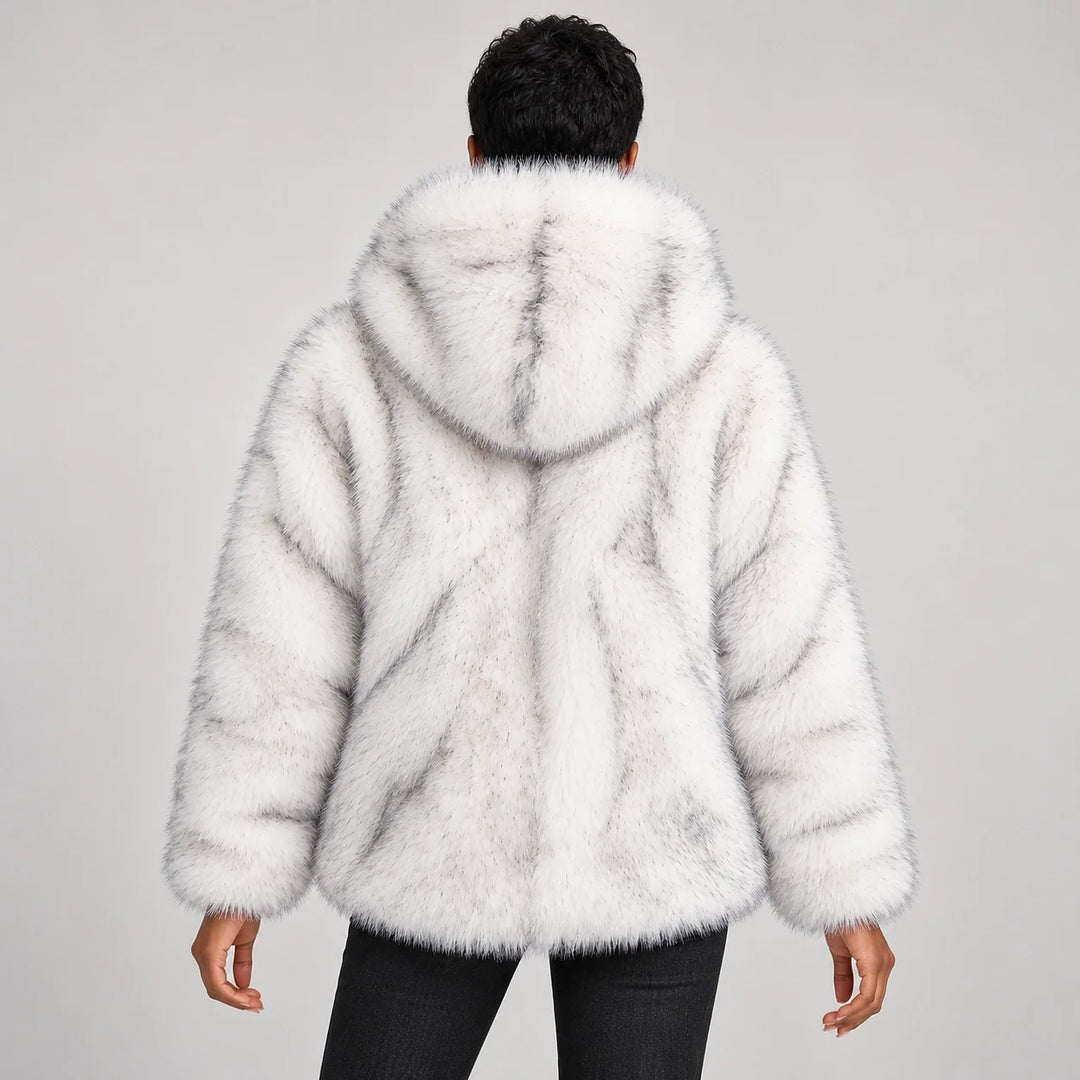 Avelsienne Hooded Jacket — White (apparel back)