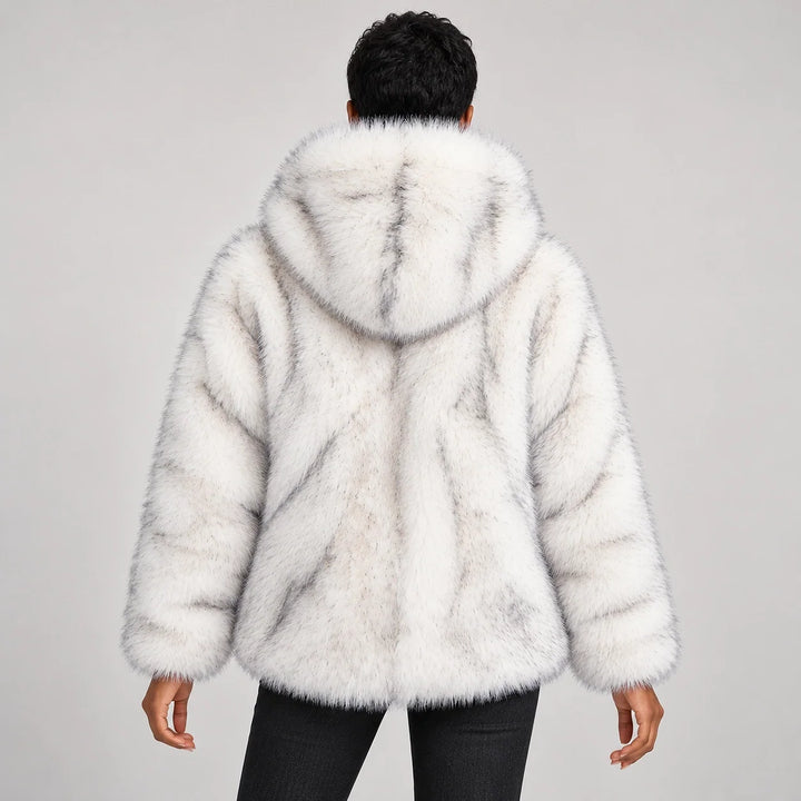 Avelsienne Hooded Jacket — White (apparel back)