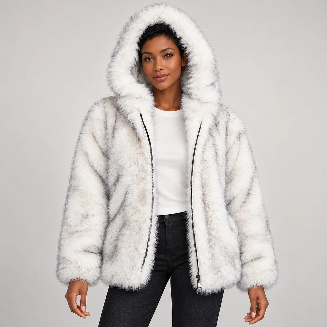 Avelsienne Hooded Jacket — White (apparel front)