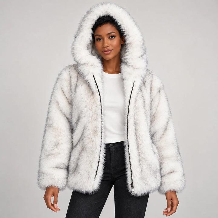 Avelsienne Hooded Jacket — White (apparel front)