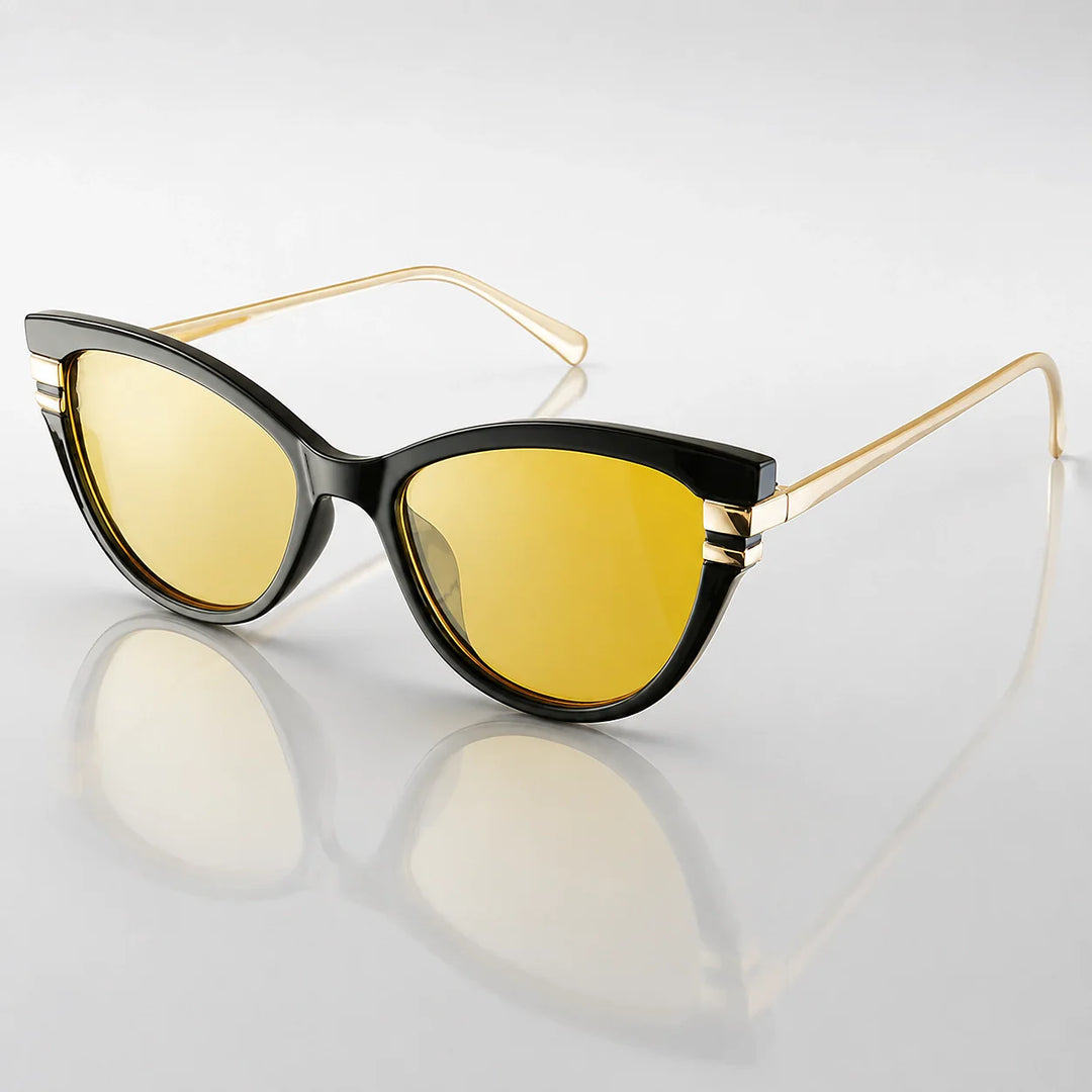 Pelara Cat-Eye Sunglasses — Yellow (sunglasses hero)