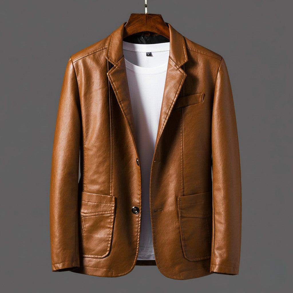 Lennox Leather Blazer