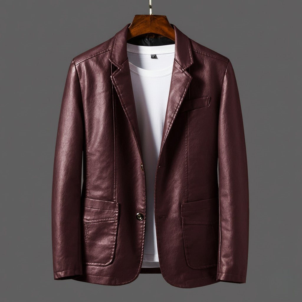 Lennox Leather Blazer