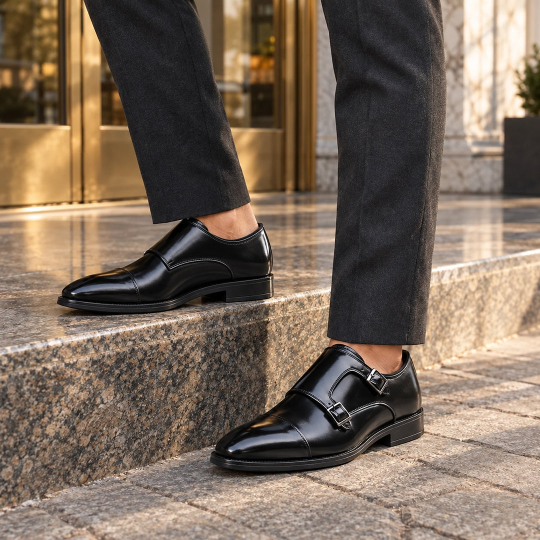 Corso Leather Monk Shoes