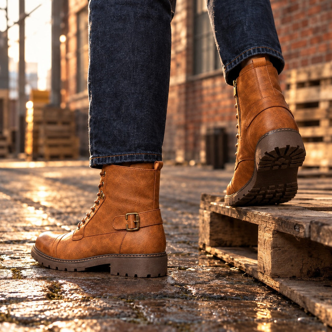 Voran Leather Combat Boots