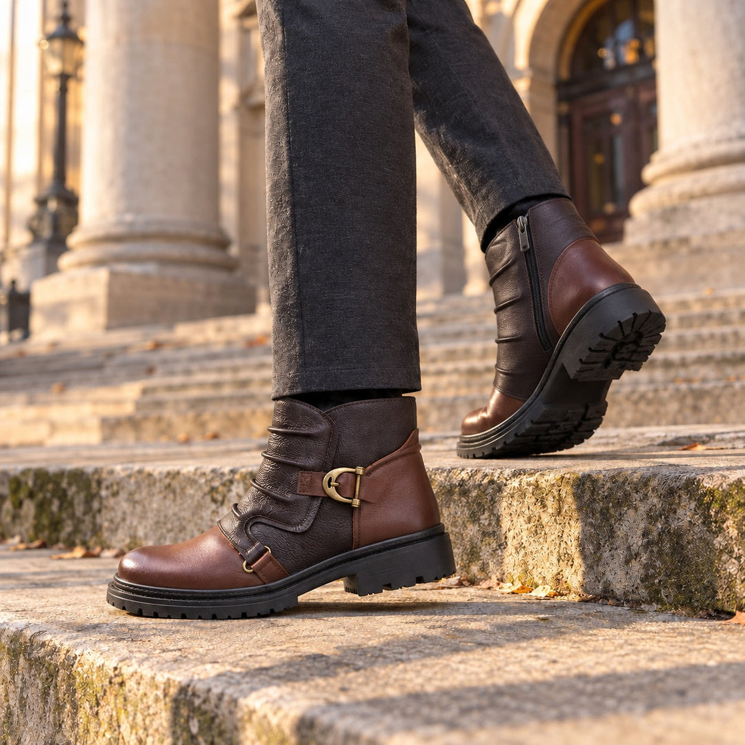 Mavron Leather Ankle Boots