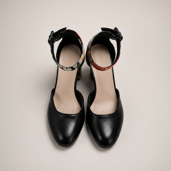 Vinna Floral Block Heel Pumps