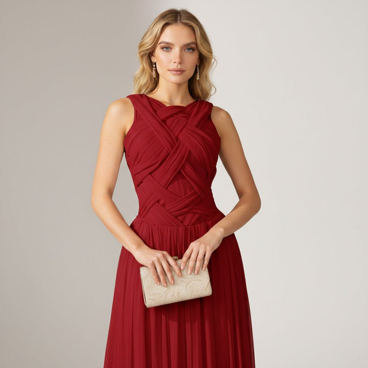 Velia Pleated Maxi Dress - Wedding Guest
