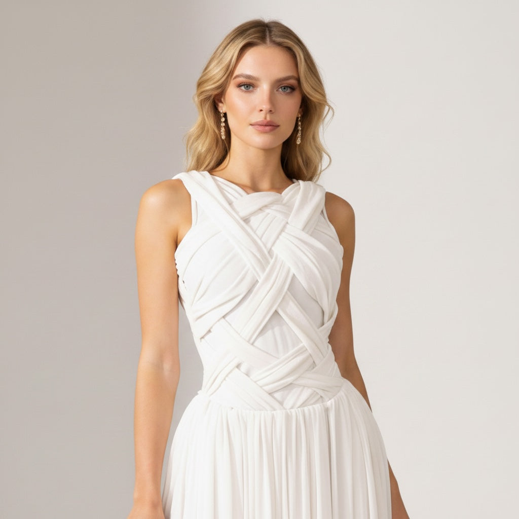 Velia Pleated Maxi Dress - Wedding Guest