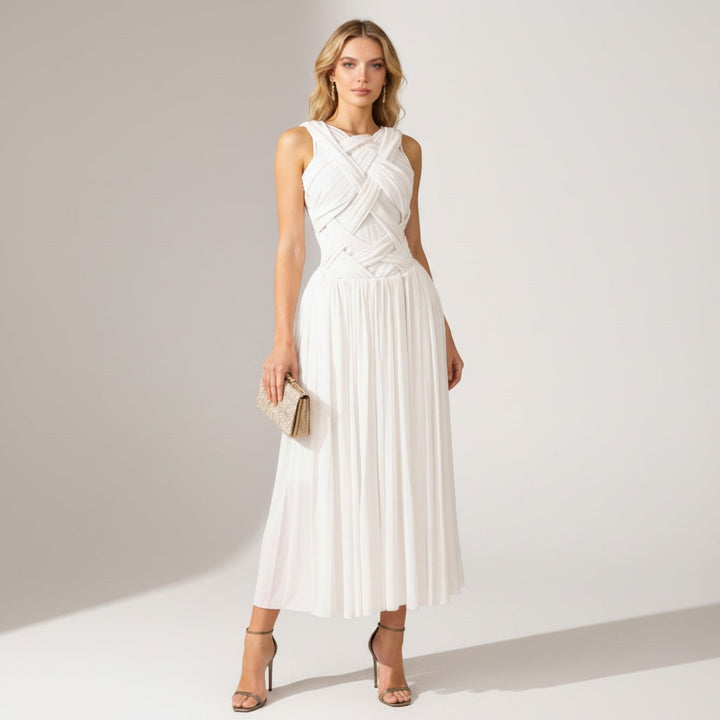 Velia Pleated Maxi Dress - Wedding Guest