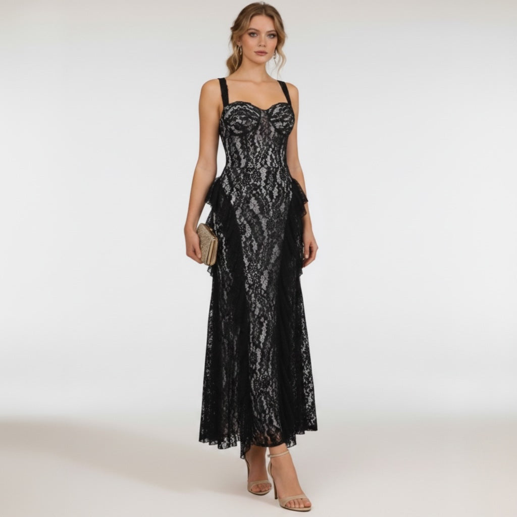 Velante Lace Maxi Dress - Wedding Guest